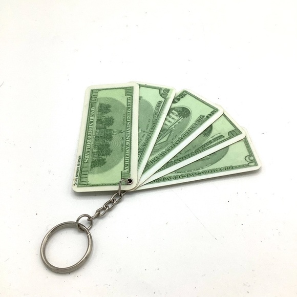 Vintage United States Dollars Currency Bill Plastic US Money Keychain NEW - Picture 5 of 5